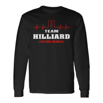 Hilliard Surname Family Name Team Hilliard Lifetime Member Men Women Long Sleeve T-shirt Graphic Print Unisex - Seseable