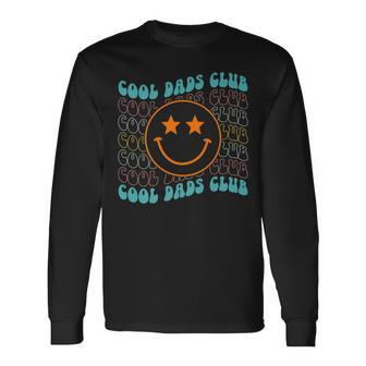 Hippie Face Cool Dads Club Retro Groovy Fathers Day Long Sleeve T-Shirt - Thegiftio UK