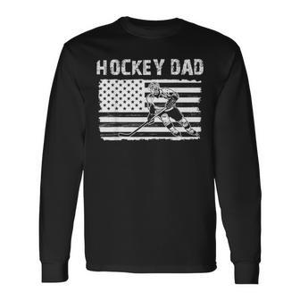 Hockey Dad Father Day Long Sleeve T-Shirt - Seseable