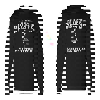 Hollister California Ca State Flag Vintage Athletic Style Long Sleeve T-Shirt T-Shirt | Mazezy