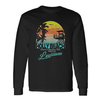 Holly Beach Louisiana Beach Shirt Men Women Long Sleeve T-Shirt T-shirt Graphic Print - Thegiftio UK