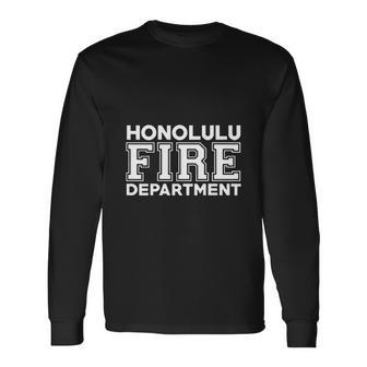 Honolulu Hawaii Fire Department Firefighters Rescue V2 Men Women Long Sleeve T-Shirt T-shirt Graphic Print - Thegiftio
