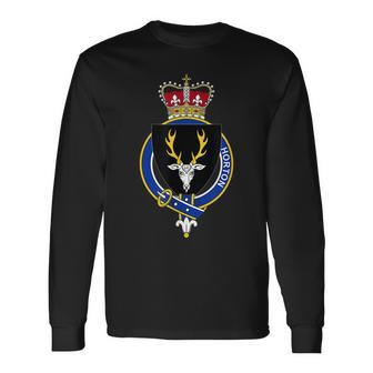 Horton Coat Of Arms Crest Men Women Long Sleeve T-Shirt T-shirt Graphic Print - Thegiftio UK