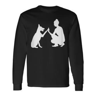 Hund Und Frauchen Beste Freunde Langarmshirts - Seseable