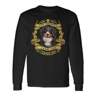 Hunde-Motiv Schwarz Langarmshirts mit Liebevoller Botschaft, Tierfreund Design - Seseable