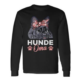 Hunde Oma Französische Bulldogge Frenchie Frauchen Langarmshirts - Seseable