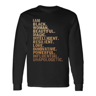I Am Black Woman Educated Black History Month Melanin Pride Men Women Long Sleeve T-shirt Graphic Print Unisex - Seseable