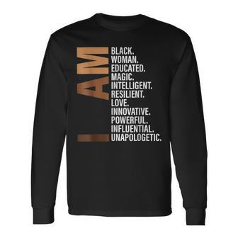 I Am Black Woman Educated Melanin Black History Month V2 Men Women Long Sleeve T-shirt Graphic Print Unisex - Seseable