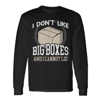 I Dont Like Big Boxes And I Cannot Lie Postal Worker Men Women Long Sleeve T-shirt Graphic Print Unisex - Seseable