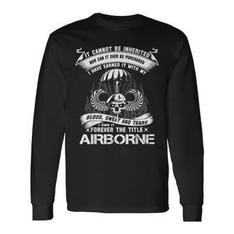 I Own It Forever The Title Airborne Army Ranger Veteran Men Women Long Sleeve T-shirt Graphic Print Unisex - Seseable