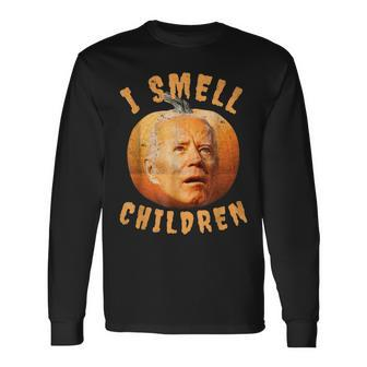 I-Smell-Children Anti-Joe Biden Witches Halloween 2022 Men Women Long Sleeve T-Shirt T-shirt Graphic Print - Thegiftio UK
