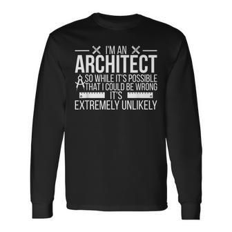 Ich Bin Ein Architekt Architekturarchitekten Langarmshirts - Seseable