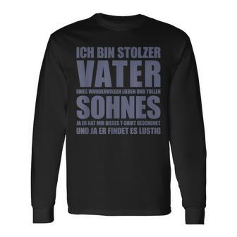 Ich Bin Stolzer Vater Eines Wundervollen Sohnes Vatertag Langarmshirts - Seseable