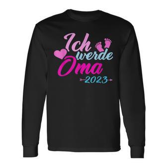 Ich Werde Oma 2023 Schwangerschaft Verkünden Langarmshirts - Seseable