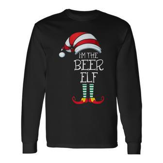 Im The Beer Elf Family Matching Christmas Gift Group Men Women Long Sleeve T-shirt Graphic Print Unisex - Seseable