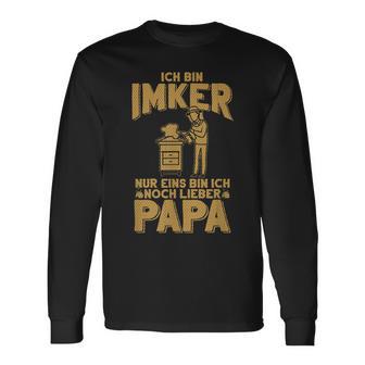 Imker Papa Langarmshirts - Herren Bienen Liebe & Vaterfreude - Seseable