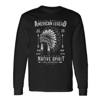 Indianer Krieger Amerikanische Legende Indianer Langarmshirts - Seseable