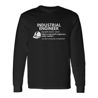 Industrial Engineer Definition Engineering Men Women Long Sleeve T-Shirt T-shirt Graphic Print - Thegiftio UK