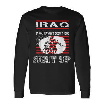 Iraq Veteran Soldier Military Desert Shield Long Sleeve T-Shirt | Seseable CA