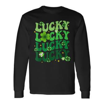 Irish Lucky Shamrock Green Clover St Patricks Day Patricks Long Sleeve T-Shirt - Seseable