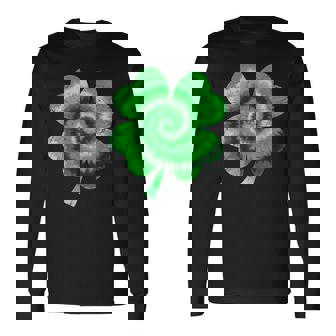 Irish Shamrock Tie Dye Happy St Patricks Day Go Lucky V2 Long Sleeve T-Shirt T-Shirt | Mazezy