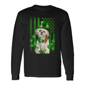 Irish Shih Tzu St Patricks Day Leprechaun Shih Tzu Long Sleeve T-Shirt - Seseable