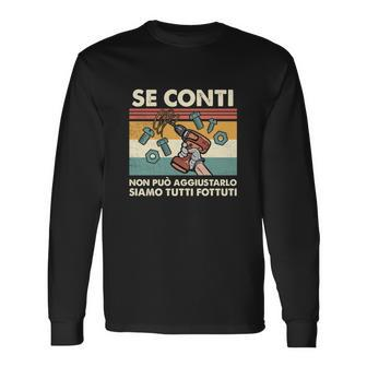 Italienisches Humor-Langarmshirts mit witzigem Spruch und Grafikdesign - Seseable