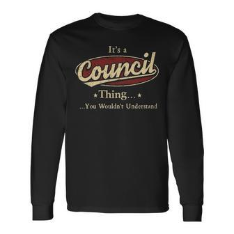 Its A Council Thing You Wouldnt Understand Personalized Name Gifts S With Name Printed Council Men Women Long Sleeve T-shirt Graphic Print Unisex - Seseable