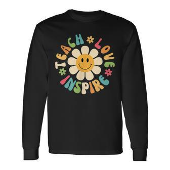 Its A Beautiful Day For Learning 2 Sided Teacher Life Book Long Sleeve T-Shirt | Mazezy