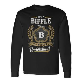 Its A Biffle Thing You Wouldnt Understand Shirt Biffle Crest Coat Of Arm Long Sleeve T-Shirt - Seseable