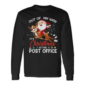 Out Of My Way Its Christmas At The Post Office Men Women Long Sleeve T-Shirt T-shirt Graphic Print - Thegiftio UK