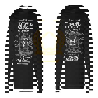 Its A Backe Thing You Wouldnt Understand Shirt Backe Crest Coat Of Arm Long Sleeve T-Shirt - Seseable
