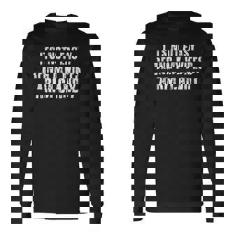 Its Not Easy Being My Wifes Arm Candy Funny Dad Bod Men Women Long Sleeve T-shirt Graphic Print Unisex - Seseable