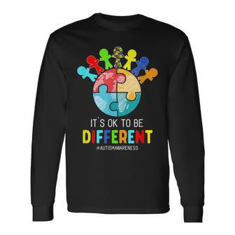 Its Ok To Be Different Autism Awareness Acceptance Kid Long Sleeve T-Shirt T-Shirt | Mazezy