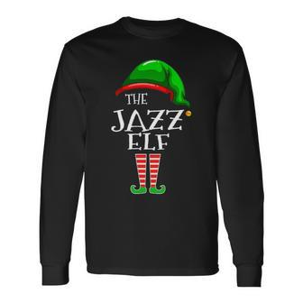 Jazz Name The Jazz Elf Christmas Long Sleeve T-Shirt - Seseable