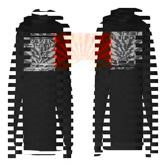 Jdm Japanese Drift Car Vintage Sunset Graphic Long Sleeve T-Shirt | Mazezy