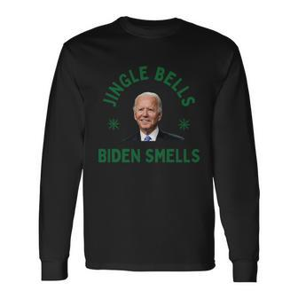 Jingle Bells Biden Smells Biden Christmas Long Sleeve T-Shirt - Monsterry AU