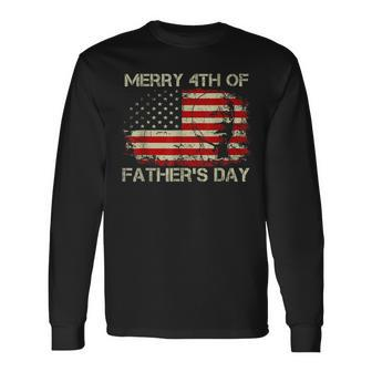 Joe Biden Merry 4Th Of Fathers Day Confused 4Th Of July Long Sleeve T-Shirt - Thegiftio UK