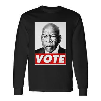 John Lewis Tribute Vote Poster Long Sleeve T-Shirt - Monsterry AU