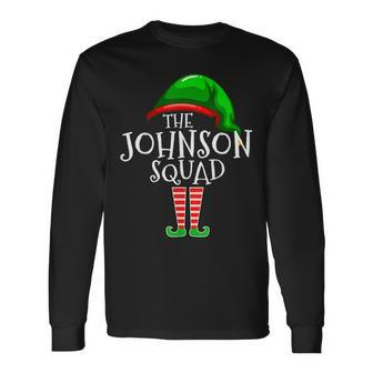 Johnson Squad Elf Group Matching Name Christmas Long Sleeve T-Shirt - Seseable