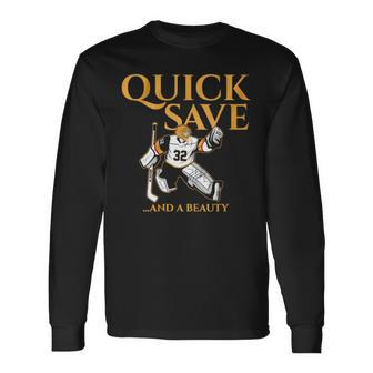 Jonathan Quick Las Vegas Quick Save Long Sleeve T-Shirt T-Shirt | Mazezy