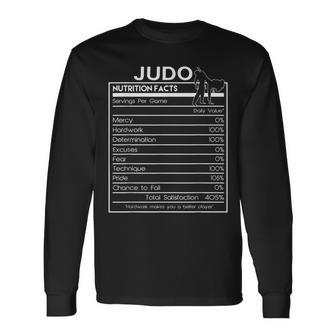 Judo Nutrition Facts Sarkastisches Judo Girl Langarmshirts - Seseable