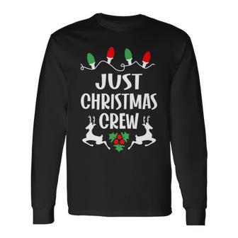 Just Name Christmas Crew Just Long Sleeve T-Shirt - Seseable