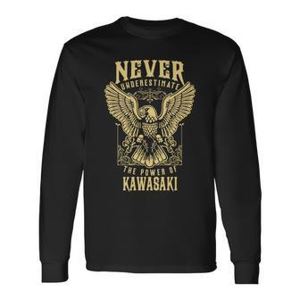 Kawasaki Name Kawasaki Name Crest Long Sleeve T-Shirt - Seseable