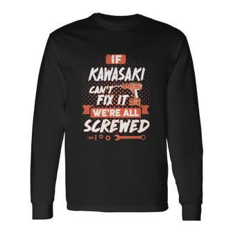 Kawasaki Name Kawasaki Name Crest V3 Long Sleeve T-Shirt - Seseable