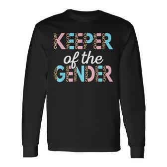 Keeper Of The Gender Baby Shower Gender Reveal Party Long Sleeve T-Shirt T-Shirt | Mazezy