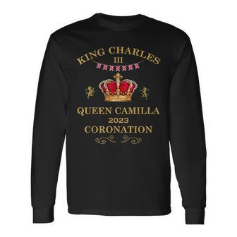 King Charles Iii British Bunting Royal Coronation May 2023 Long Sleeve T-Shirt T-Shirt | Mazezy