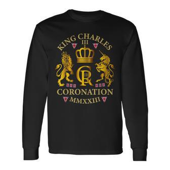 King Charles Iii British Monarch Royal Coronation May 2023 Long Sleeve T-Shirt T-Shirt | Mazezy