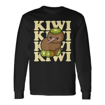 Kiwi New Zealand Quote For A Kiwi Bird Lover Men Women Long Sleeve T-shirt Graphic Print Unisex - Seseable