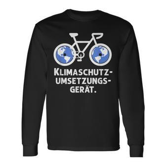 Klimaschutz Umsetzungsgerät Rad Bike Radfahren Geschenk Langarmshirts - Seseable
